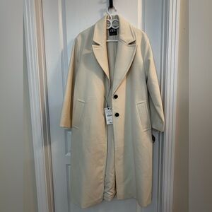 Long New Zara soft coat, US size small beige colour